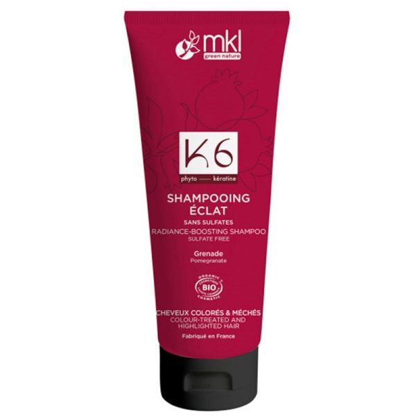 MKL Green Nature K6 Shampooing Éclat Cheveux Colorés - Apporte Douceur & Brillance - 250 ml