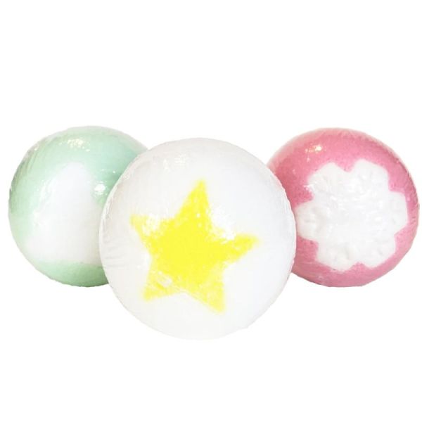 Inuwet Bubble Star - 3 Boules de Bain Effervescentes - Nourrissantes et parfumées