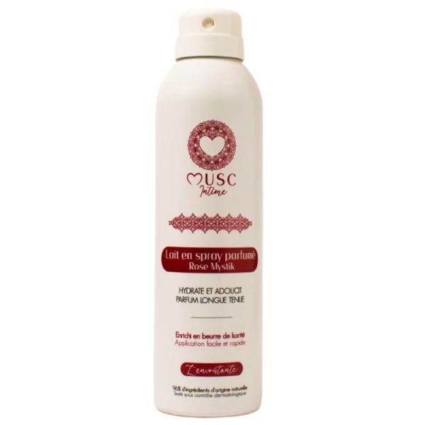 Musc Intime Lait en Spray Parfumé - 250 ml - L’Envoutante Rose Mystic - Hydrate, adoucit et parfume
