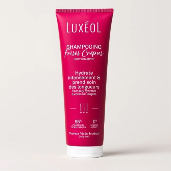 Luxéol Shampooing Frisés & Crépus Flacon 250 ml - Lave en douceur, nourrit intensément et définit les boucles