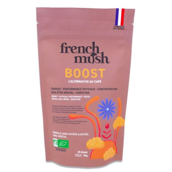 French Mush Boost Bio L'alternative au Café - 20 doses - Énergie et vitalité au quotidien