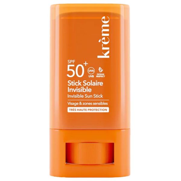 Krème Stick Solaire SPF 50+ Invisible 19g - Visage et zones sensibles, très haute protection