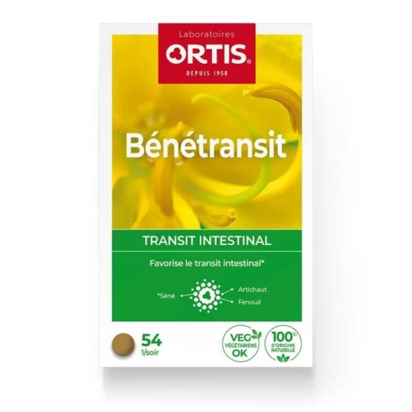 Ortis Bénétransit 54 comprimés - Solution à base de séné pour favoriser le transit intestinal