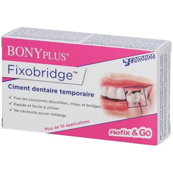 BonyPlus Fixobridge Kit Ciment Temporaire Couronnes Et Bridges – Fixation d'urgence