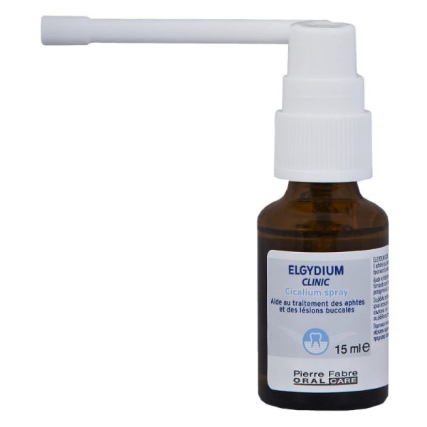 Elgydium Clinic Cicalium Spray 15 ml - Aide au traitement des aphtes et des lésions bucales