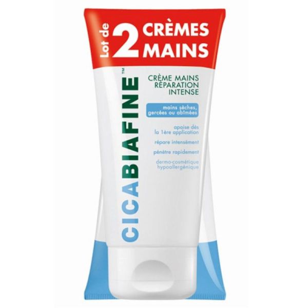 Cicabiafine Crème Mains Réparation Intense Lot de 2 x 75ml