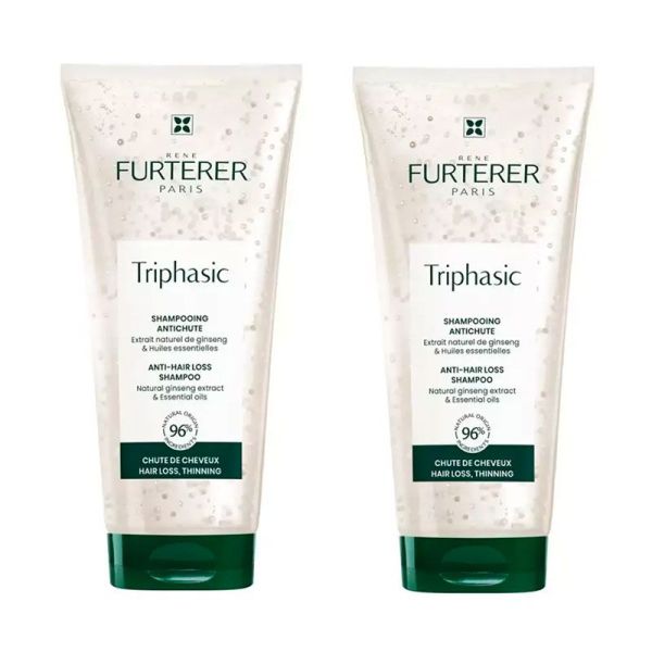 René Furterer Triphasic Shampoing Anti-Chute - Freine la Chute des Cheveux - 2 x 200ml