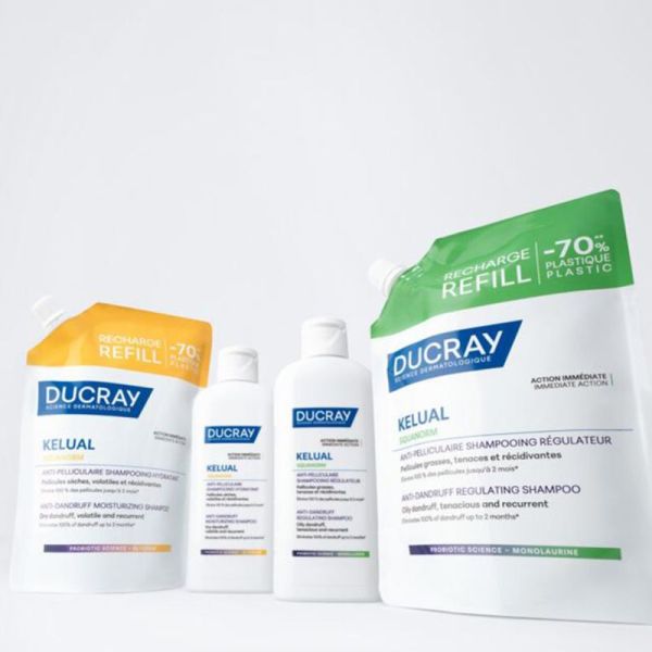 Ducray Kelual Squanorm Shampoing Traitant Hydratant Pellicules Sèches 400ml – Élimination des pellicules