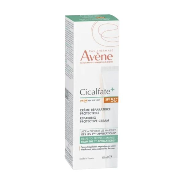 Avène Cicalfate+ Crème réparatrice protectrice SPF 50+ 40 ml - Répare, protège et réduit les marques cicatricielles