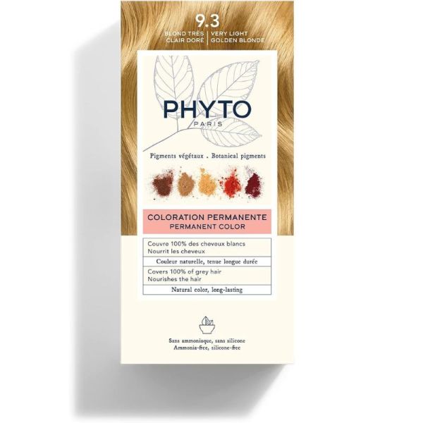 Phyto PhytoColor Coloration Permanente Aux Pigments Végétaux N°9.3 Blond Très Clair Doré