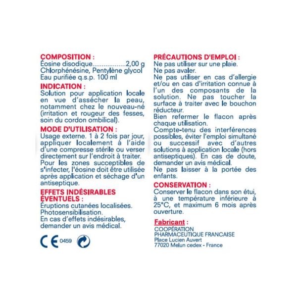 Cooper éosine 2% flacon 50 ml