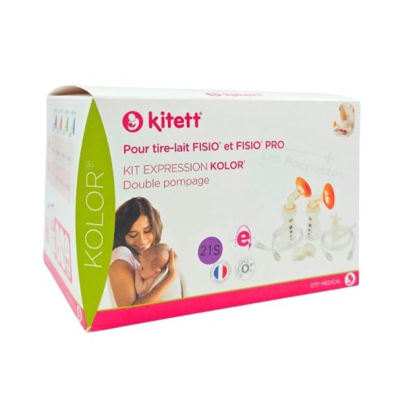 Kitett Kit Expression Double KOLOR - 21mm / Violet - Taille S - 1 kit - Pour tire-lait FISIO et FISIO PRO