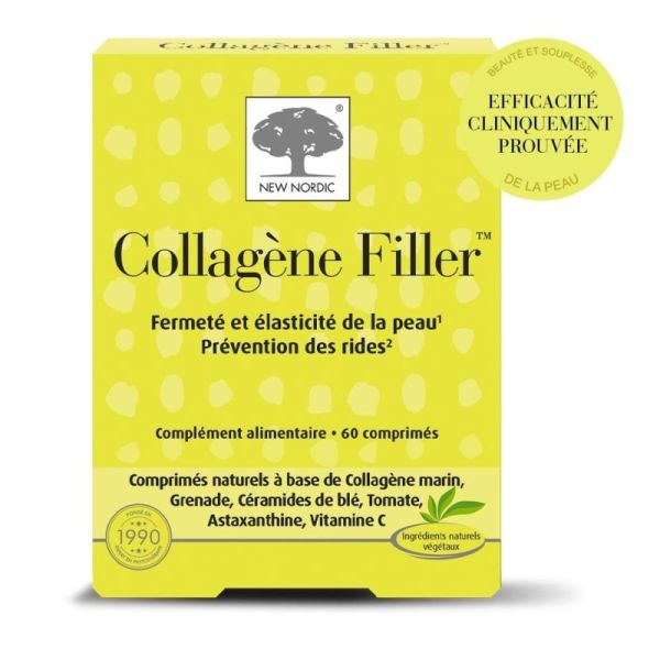 New Nordic Skin Care Collagène Filler 60 comprimés - Diminution des rides et fermeté de la peau