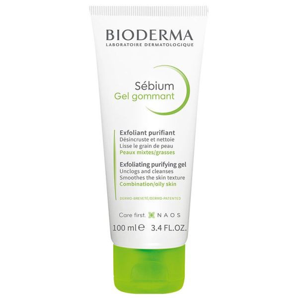 Bioderma Sébium Gel Gommant Exfoliant Purifiant Peaux Mixtes à Grasses 100ml