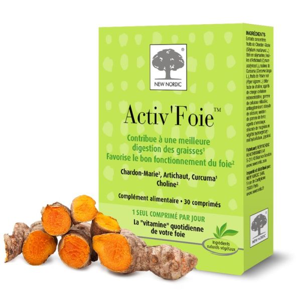 New Nordic Activ'Foie 30 Comprimés – Digestion des graisses et purification du foie