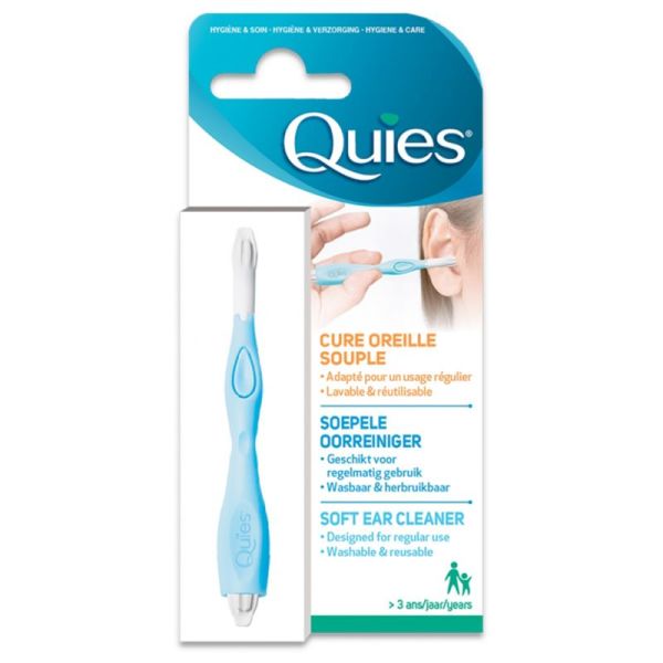 Quies Cure-Oreilles Souple - 1 unité - Nettoie en douceur et prévient les bouchons de cérumen