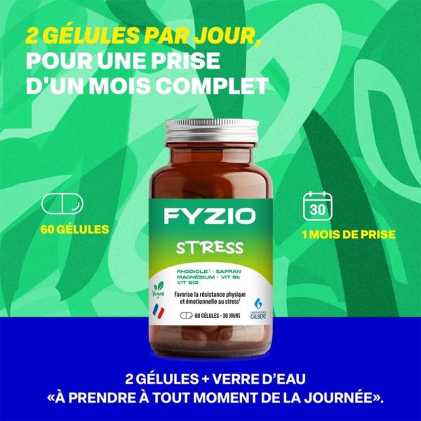 Gilbert Fyzio Stress 60 gélules – Équilibre émotionnel et système nerveux