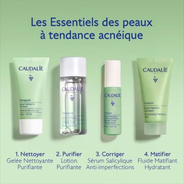 Caudalie Vinopure Starter Kit  4 produits - Routine anti-imperfections 10 jours