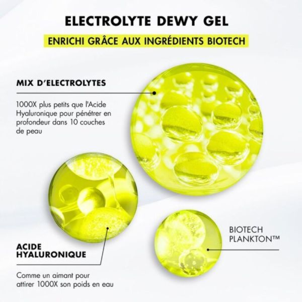 Biotherm Aquasource+ Electrolyte Dewy Gel 100H Gel Hydratant Peaux Normales à Mixtes - 100ml