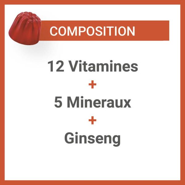 Vitascorbol Energie - 50 gommes - Vitalité physique et mentale au quotidien