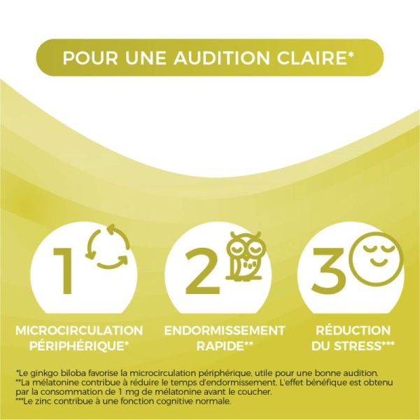 Audispray AudisprayZen Complément Alimentaire - 60 comprimés - Audition claire, réduction du stress nocturne