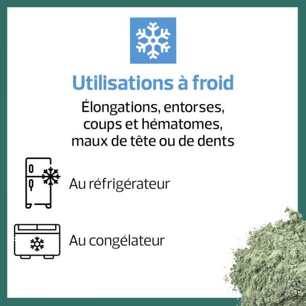 Actipoche Coussin Thermique Argile Multizones - 12.5 × 27cm - Soulagement polyvalent à chaud ou à froid