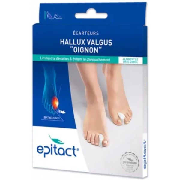 Epitact Écarteurs d’Orteils Hallux Valgus "Oignon" à l'Épithélium - 1 Paire Taille Unique