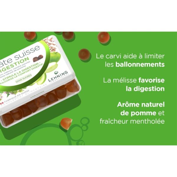 Lehning Pâte Suisse Digestion 40 gummies – Confort et ballonnements