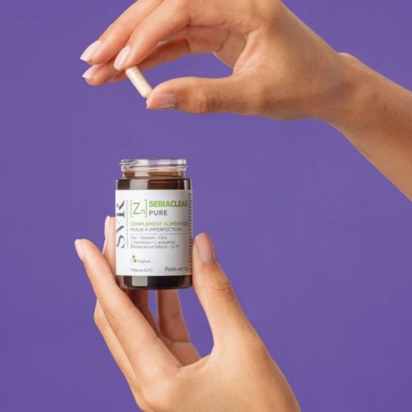 SVR Sebiaclear Pure - 30 Gélules - Complément Alimentaire Anti-Imperfections