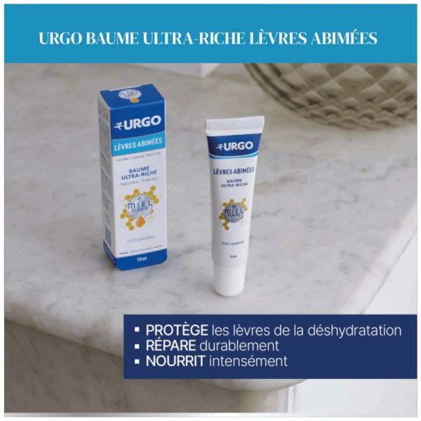 Urgo Lèvres Abimées Baume Ultra-Riche au Miel - 10ml