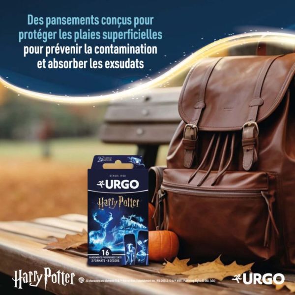 Urgo Harry Potter Pansements Phosphorescents - 16 Pansements de 2 Formats