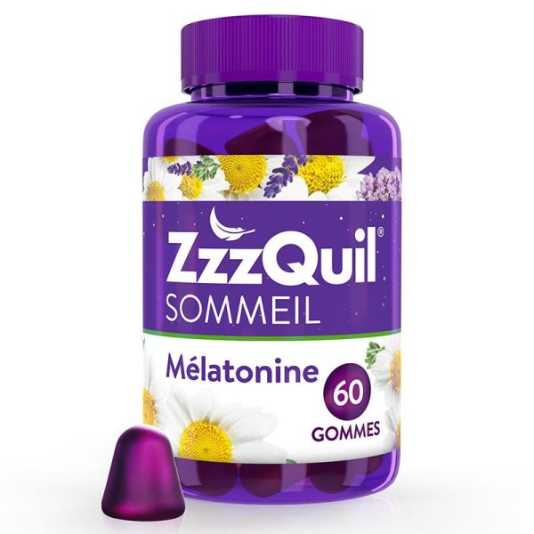 ZzzQuil 60 Gummies Arôme Fruits des Bois - Complément alimentaire pour le sommeil, aide à s'endormir vite