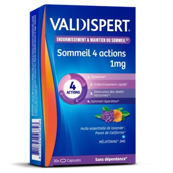 Valdispert Sommeil 4 Actions 1mg - 30 capsules