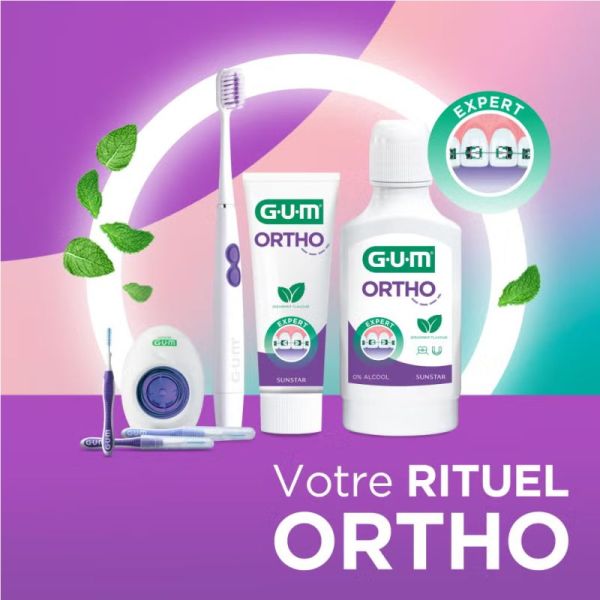 GUM Ortho Gel Dentifrice 75ml – Protection et soin orthodontique