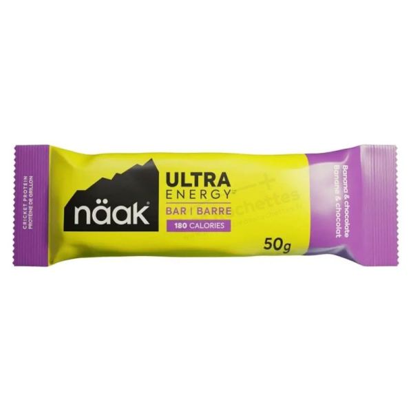 Naak Ultra Energy Barre Énergétique - 1 barre - Saveur Banane & Chocolat