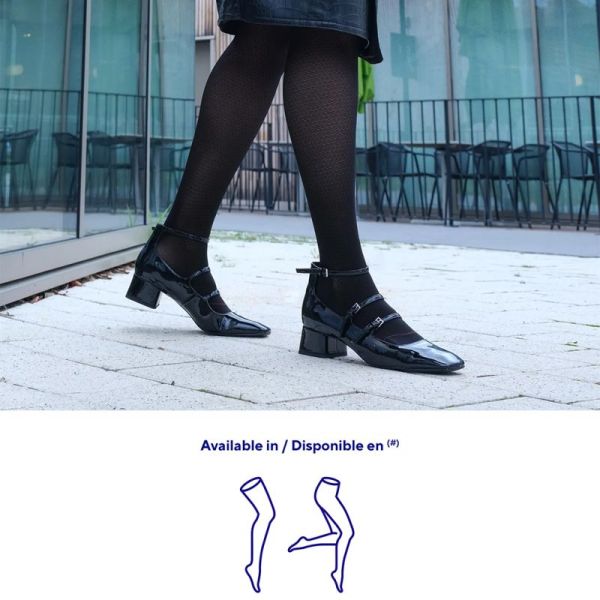 Thuasne Venoflex Fantaisie Ogee C2 Bas-Cuisses de Contention Long – Style géométrique
