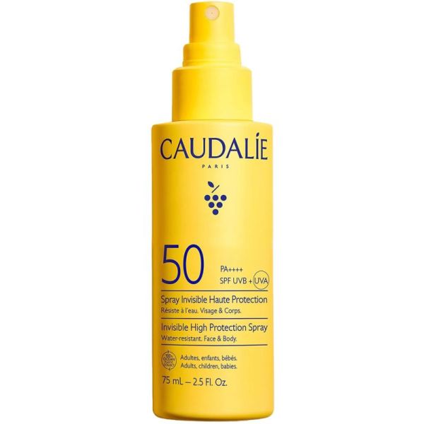 Caudalie Vinosun Protect Spray Solaire Invisible SPF50 75ml – Protection et antioxydant