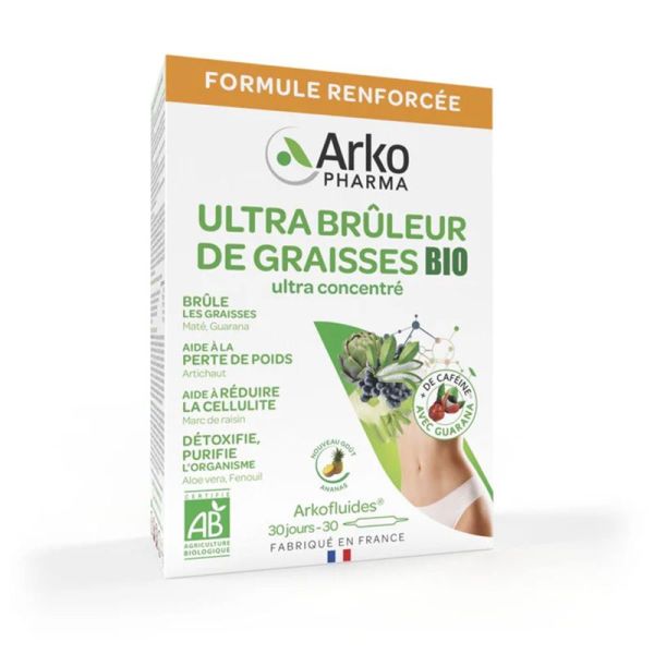 Arkofluides Ultra Bruleur de Graisses 30 ampoules