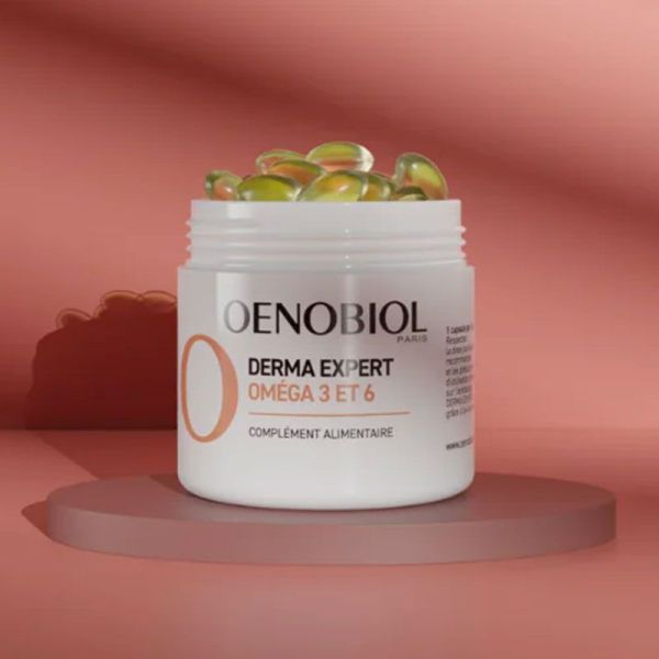 Oenobiol Derma Expert Omega 3 et 6 - Nourri et Régénère la Peau - 60 gélules