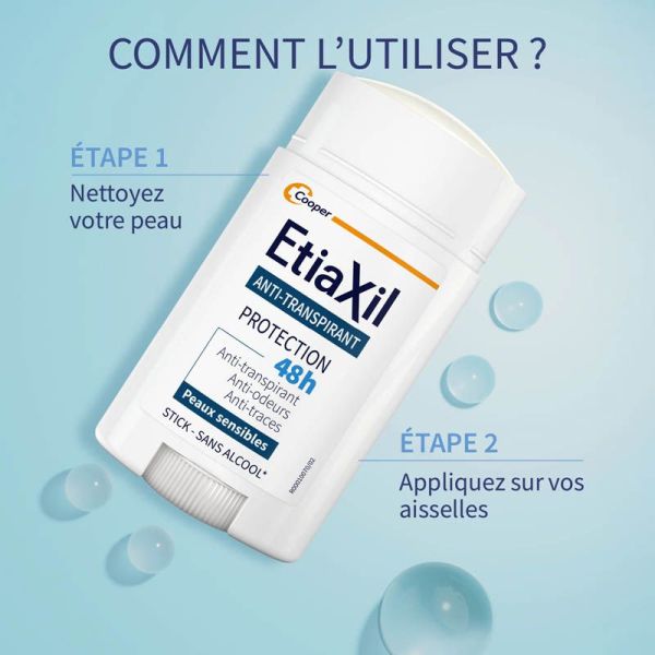 Etiaxil Anti-transpirant Protection 48h Peaux Sensibles Stick - 40ml