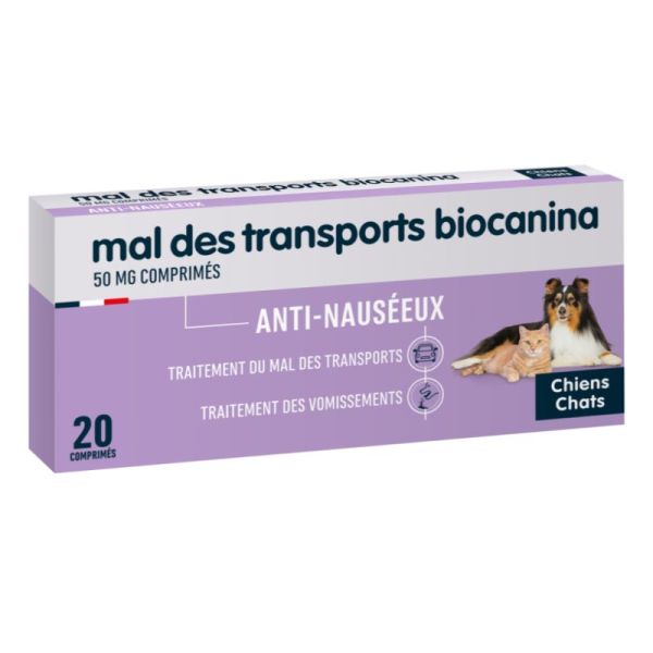 Biocanina Mal des Transports Chiens et Chats - 20 comprimés