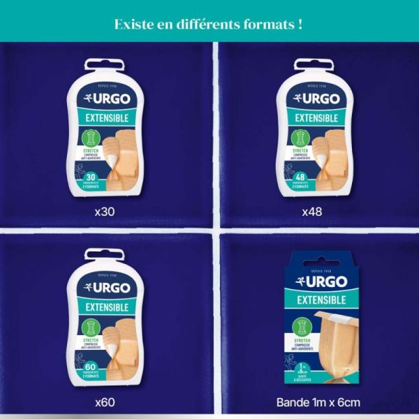 Urgo Premiers Soins Extensible 30 Pansements Compresse Anti-Adhérente