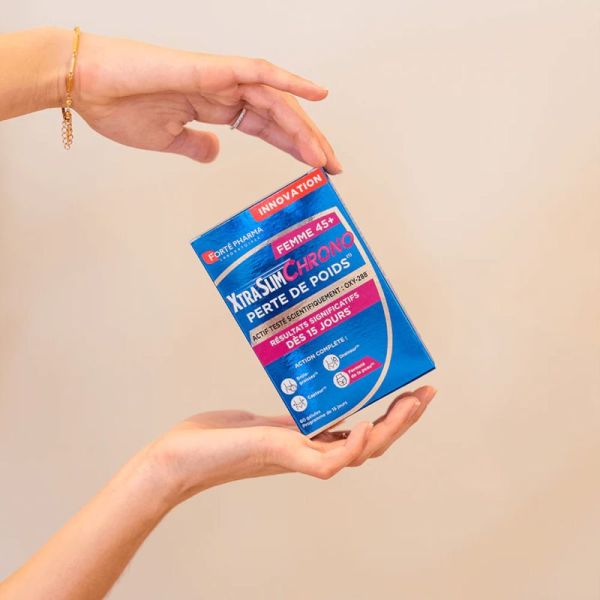 Forté Pharma XtraSlim Chrono Perte de Poids Femme +45 - 60 Gélules - Perte de poids ciblée et fermeté de la peau