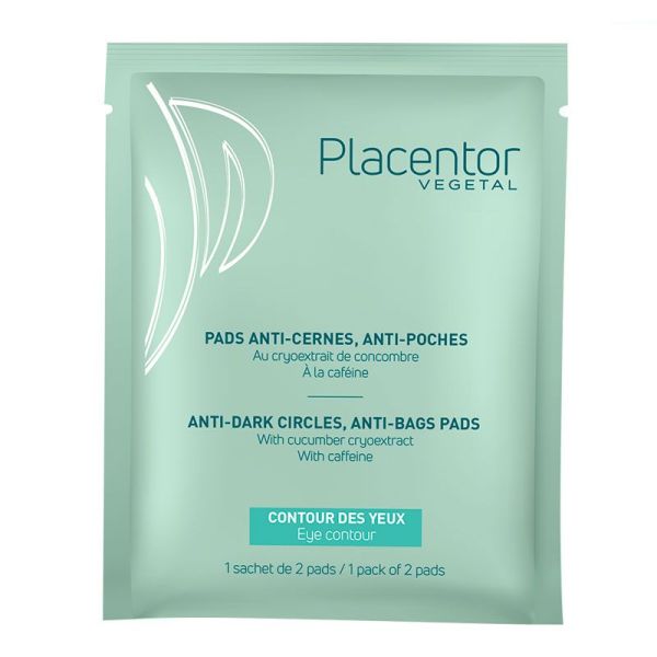 Placentor Végétal Pads Anti-Cernes Anti-Poches - Hydrate & Régénère - 6 x 3 g