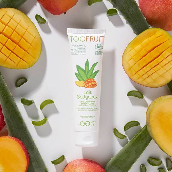 Toofruit Bodydoux Lait Corps - 150ml - Hydrate, apaise et rafraîchit sans coller dès 5 ans