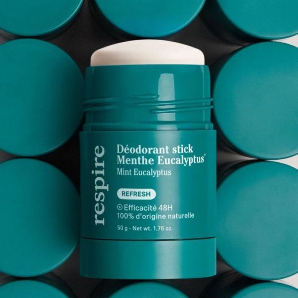 Respire Déodorant stick Menthe Eucalyptus 50 g - Efficacité 48h