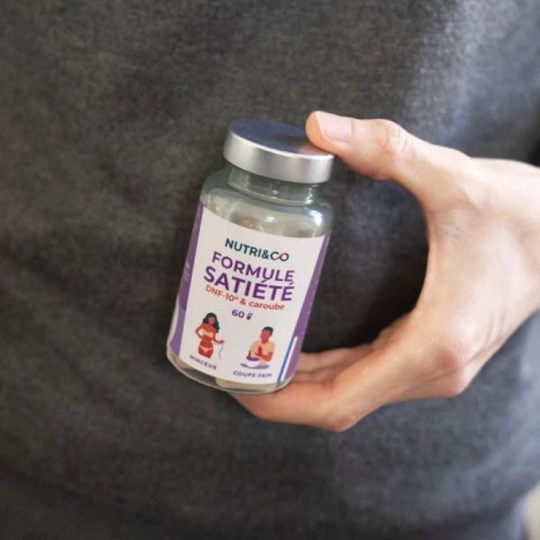 Nutri&Co Formule Satiété DNF-10 & Caroube 60 gélules - Aide à la perte de poids et contrôle de l'appétit