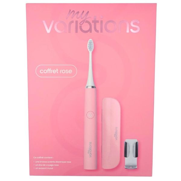MyVariations Coffret Brosse à Dents Électrique Rose - Hygiène bucco-dentaire sonique
