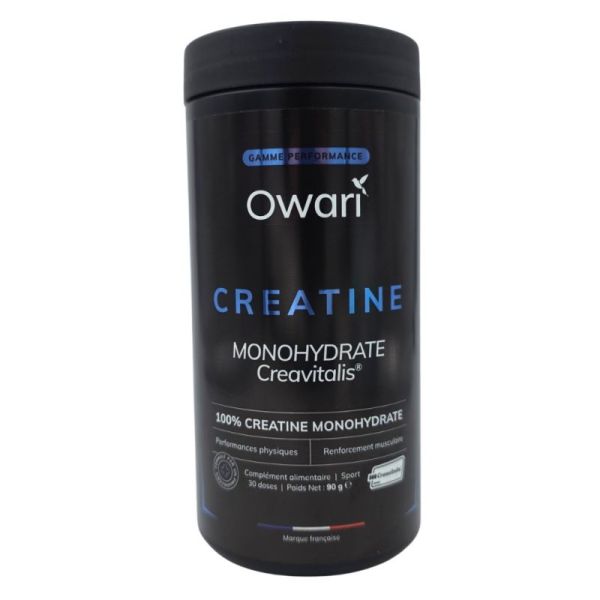 Owari Créatine Monohydrate Creavitalis 90 g - Performances physiques et renforcement musculaire