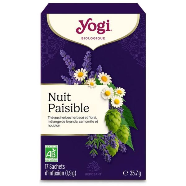 Yogi Tea Nuit Paisible 17 sachets – Infusion relaxante